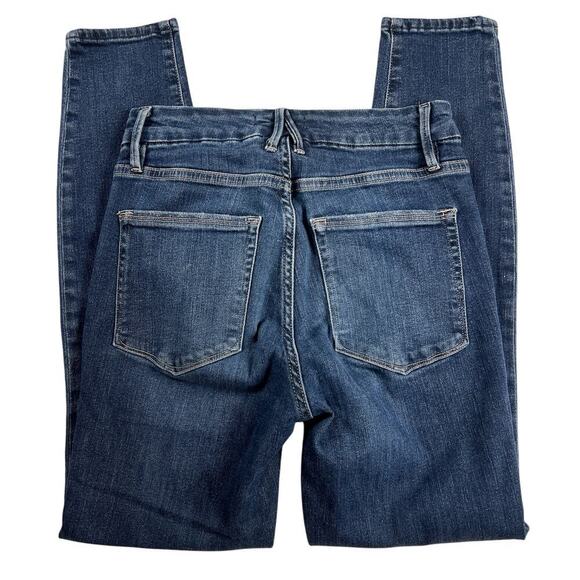 Good American Good Legs Crop Stretch Skinny Jeans Medium Wash Mid Rise Size 4/2 - Picture 5 of 10